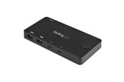 Przełącznik KVM - StarTech.com 2 Port USB C KVM Switch - 4K 60Hz HDMI - Compact UHD Desktop KVM Switch w/USB Type C Cables - Bus Powered MacBook ThinkPad - KVM / audio switch - 2 ports - SV211HDUC