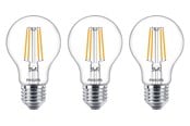 Zarówka LED - Philips Żarówka światła LED Classic Standard 7W/827 (60W) Clear 3-pack E27 - 929001387339