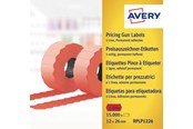 Papier, papier fotograficzny i etykiety - Avery Label on roll for 1 line up to 8 digits permanent red - RPLP1226