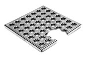 Produkty odwadniajace - SSI-METALINDUSTI ApS Hf grating 136 x 136 mm with cut-out - 1118