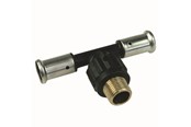 Systemy Alu pex - Henco press tee male iron centre 63 x 2 x 63 mm - 14PK-631063-N