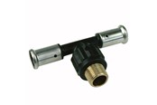 Systemy Alu pex - Henco press tee male iron centre 40 x 1 x 40 mm - 14PK-400640-N