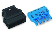 Kable i przewody - Winsta Socket with strain relief housing 5-pole blue - 770-1105/022-000