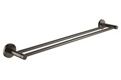 Akcesoria lazienkowe - Grohe essentials double towel bar 600 mm brushed graphite - 40802AL1
