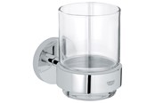 Akcesoria lazienkowe - Grohe Essentials Crystal glass with holder, chrome - 40447001