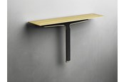 Akcesoria lazienkowe - Unidrain Reframe Collection soap shelf and shower wiper Brass - 7012