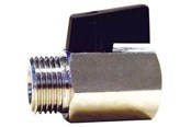 Zlacza - Pettinaroli Male/female mini ball valve with black nylon lever 1/2 - ET-405-004X12