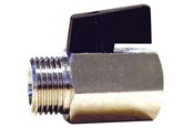 Zlacza - Pettinaroli Male/female mini ball valve with black nylon lever 1/2 - ET-405-004X15