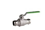 Zlacza - Pettinaroli Heavyduty fullway ball valve with press fittings ends green - P100-054