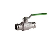 Zlacza - Pettinaroli Heavyduty fullway ball valve with press fittings ends green - P100-042