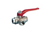 Zlacza - Pettinaroli Three way fullway ball valve "l" port ball 3/4 - 240NL-006