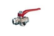 Zlacza - Pettinaroli Three way fullway ball valve "l" port ball 1/2 - 240NL-004