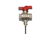 Zlacza - Pettinaroli F x f fullway ball valve with sensor connection red butter - 52CES-004