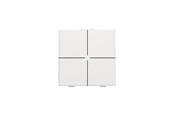 Inteligentne instalacje budowlane - Niko-Servodan 4-fold push button for niko home control white - 101-51004