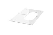 Kotly i kominy - Bosch dækskærm DN100 todelt hvid - 7738112537