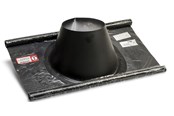 Kotly i kominy - Metalbestos wood flashing ø250/150 5-32° flex black - 317635256