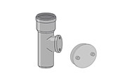 Produkty odwadniajace - Girpi 110mm x 87° pipe w/rodding eye - STA110