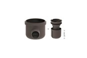 Produkty odwadniajace - Unidrain Drain unit w/horizontal outlet Ø50 mm incl. water trap corner drain - 2411.0050