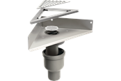 Produkty odwadniajace - Unidrain Complete drain system corner vertical Ø75 mm - 4012.0200