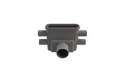 Produkty odwadniajace - Unidrain Outlet unit w/horizontal outlet Ø75 mm incl. water trap and fire horizontal side inlets Ø40 mm - 1413.0075