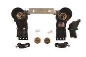 Systemy PEX - Unite double 15 mm x 1/2" wall connection push black - LM3100