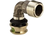 Systemy Alu pex - Viega Raxofix transition bend 90° 20 x 1/2" socket/nipple gunmetal - 646004