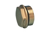 Ogrzewanie podlogowe - Pettinaroli 1/2 brass cap with washer for linear manifolds series 7000pm - 3522M-004