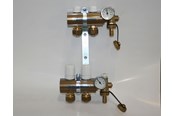 Ogrzewanie podlogowe - Pettinaroli Manifold system 1x3/4 in- and outlet incl brackets 20 mm fittings and end pieces 2 outlets - 7035SYS20-02