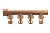 Systemy PEX - Roth manifold 4 outlets x 15 mm insert gunmetal - 17046217.404