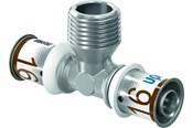 Systemy Alu pex - Uponor s-press plus tee adapter male thread 25 mm x 34 - 1070593