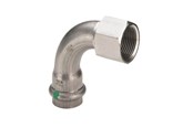 Rury cisnieniowe i zlaczki - Viega Sanpress Inox transition bend 90° socket/socket 15 mm x 1/2" stainless steel - 437091