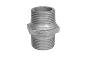 Zlaczki gwintowane - +GF+ Hexagon nipple black 1" - 770280106