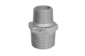 Zlaczki gwintowane - +GF+ Hexagon nipple black reducing 1 1/2 x 3/4 - 770245128