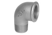 Zlaczki gwintowane - +GF+ Elbow 90° black for m 1 1/2" - 770092108