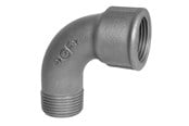 Zlaczki gwintowane - Georg-Fischer Short bend 90° black for m 1 - 770011106
