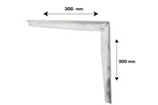 Wsporniki i zawiasy  - Home>it Shelf bracket T-profile 300 x 300mm - galvanised - 16311