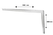 Wsporniki i zawiasy  - Home>it Shelf bracket T-profile 300 x 550mm - galvanised - 16315