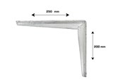 Wsporniki i zawiasy  - Home>it Shelf bracket T-profile 200 x 250mm - galvanised - 16355