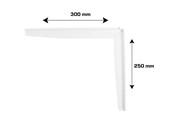 Wsporniki i zawiasy  - Home>it Shelf bracket T-profile 250 x 300mm - white - 16360
