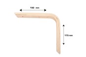 Wsporniki i zawiasy  - Home>it Laminate bracket 20mm 150 x 175mm - 16520
