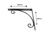 Wsporniki i zawiasy - Home>it Shelf bracket "Almue" 200 x 200mm - anthracite - 16575