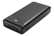 Powerbank - Deltaco Power bank 30000 mAh 3 A/18 W 111 Wh 2x Powerbank - Czarny - 30 Wh - PB-C1002