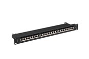 Akcesoria sieciowe - Lanberg PPS7-1024-B - patch panel - 1U - 19" - PPS7-1024-B