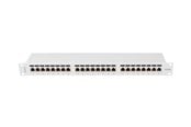 Akcesoria sieciowe - Lanberg Patch Panel 24-Port 1U 19" CAT.6A FTP with Cable Organizer Shielded Grey - PPSA-1024-S