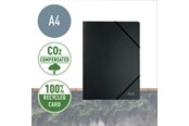 Teczka i podkladka z klipsem - Leitz Teczka kartonowa z gumką na rogach Recycle, czarny - 39080095