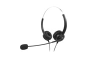 Sluchawki, zestaw sluchawkowy - MediaRange Headset w/mic - Black - MROS304