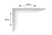 Wsporniki i zawiasy  - Home>it Multi-bracket right - 150 x 200 mm - White - 16292