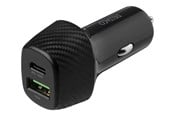Telefon - Adapter i Ladowarka - Deltaco USB car charger 1x USB-C PD 18 W 1x USB - USBC-CAR120