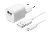 Telefon - Adapter i Ladowarka - Deltaco USB wall charger USB-A 2.4 A incl. 1 m - USB-AC181
