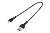 Kabel wyświetlacza - StarTech.com 30cm Durable USB A to Lightning Cable - RUSBLTMM30CMB
